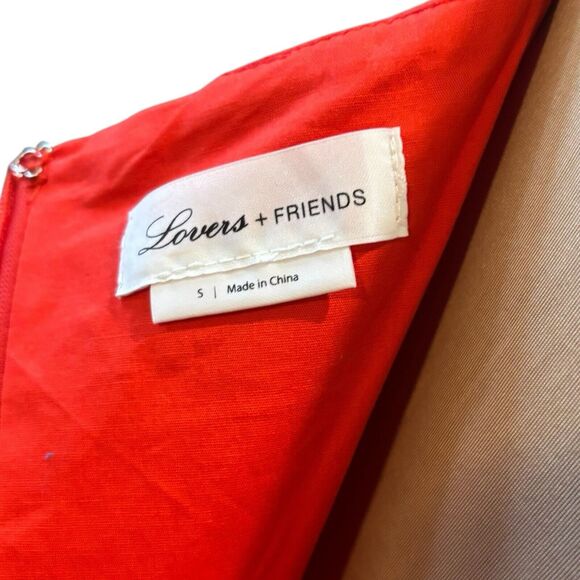 Lovers + Friends Wendy Mini Dress Size S Revolve Red Cocktail Linen Blend Sexy - Picture 7 of 9